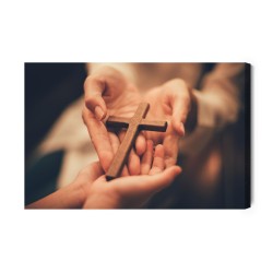 Leinwandbild Kreuz Auf Den Händen