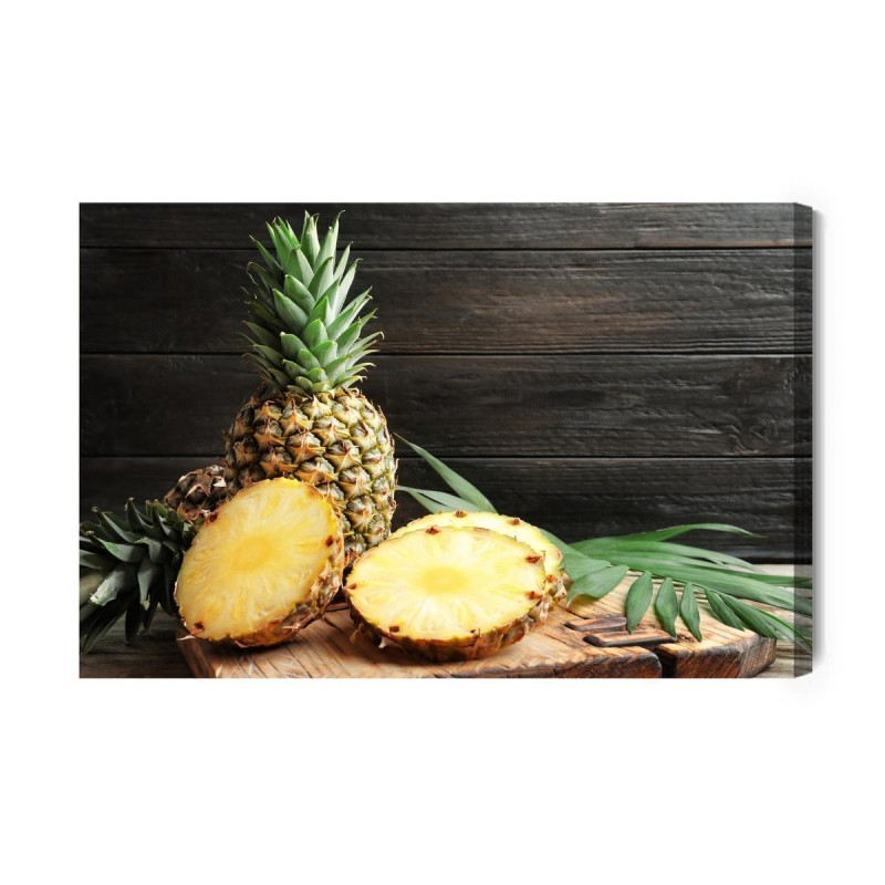Leinwandbild Geschnittene Ananas