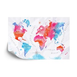 Fototapete Karte Der Welt