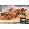 Fototapete Pferde Laufen In Der Wüste
