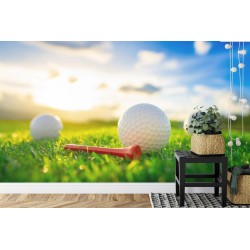Fototapete 3D-Golfbälle