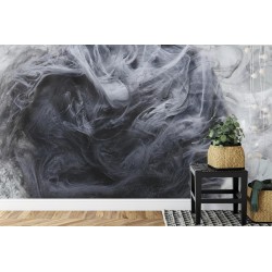 Fototapete Outer Space Abstract Background  Black Matter. Thunderstorm Clouds In The Sky. Mystical Swirling Smoke Backdr