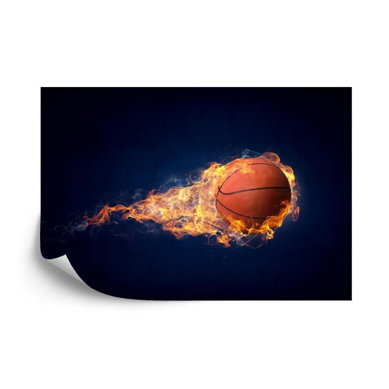 Fototapete Brennender Basketballball