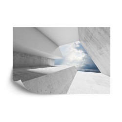 Fototapete 3D Tunnel - Himmel