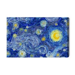 Leinwandbild Sternenhimmel Im Stil Von Van Gogh