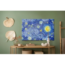 Leinwandbild Sternenhimmel Im Stil Von Van Gogh