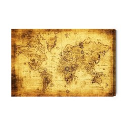 Leinwandbild Antike Weltkarte