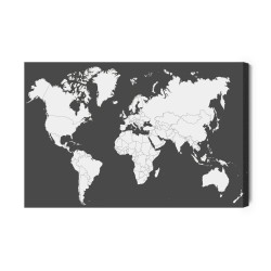 Leinwandbild Klassische Weltkarte