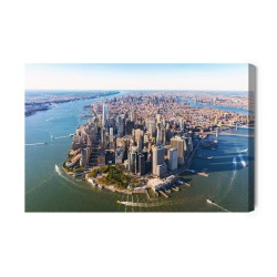 Leinwandbild Luftaufnahme Von Manhattan