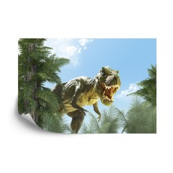 Fototapete Großer T-Rex-Dinosaurier Und Die Palme