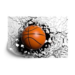 Fototapete Basketballball Zerstört Die Mauer