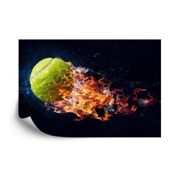 Fototapete Ein Brennender Tennisball
