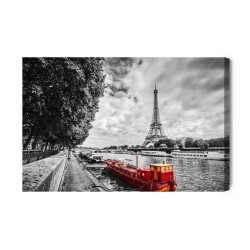 Leinwandbild Fluss Seine In Paris