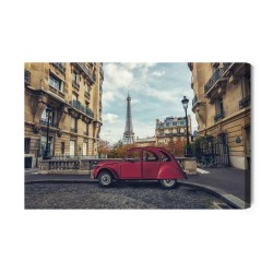 Leinwandbild Auto Und Architektur Von Paris