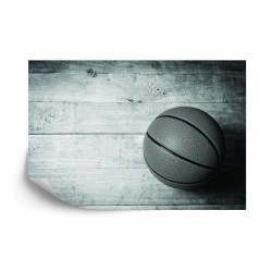 Fototapete Basketballball Auf Einem Hintergrund Von Brettern