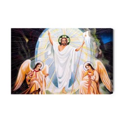 Leinwandbild Jesus-Ikone Mit Engeln