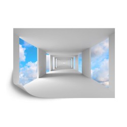 Fototapete 3D Tunnel - Himmel
