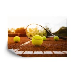 Fototapete Tennisschläger Auf Dem Spielfeld