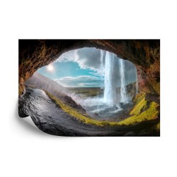 Fototapete Wasserfall-Höhle