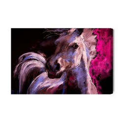 Leinwandbild Ein Pferd In Pastellfarben