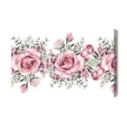 Leinwandbild Rosenblüten Mit Aquarellfarben Gemalt