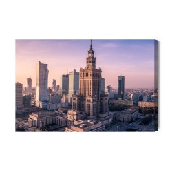 Leinwandbild Panorama Der Stadt Warschau