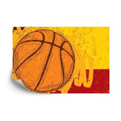 Fototapete Basketballball Im Graffiti-Stil