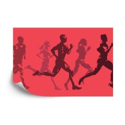Fototapete Abstrakte Athleten Während Des Laufs