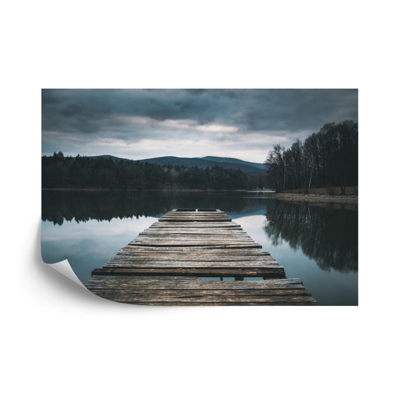 Fototapete Holzsteg Auf Dem See