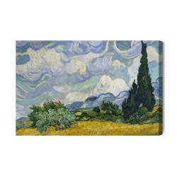 Leinwandbild Vincent Van Gogh Weizenfeld Mit Zypressen Reproduktion