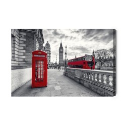 Leinwandbild Rote Telefonzelle In London