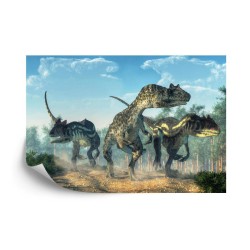 Fototapete Drei Dinosaurier Im Wald