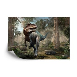 Fototapete Realistische Dinosaurier Und Palmen