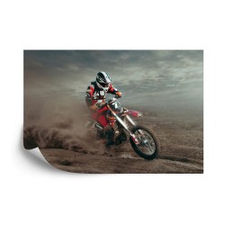 Fototapete Motocross Fahrer In Der Wüste