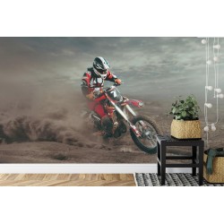 Fototapete Motocross Fahrer In Der Wüste