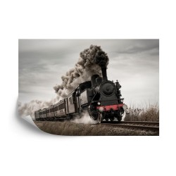 Fototapete Oldtimer-Lokomotive In Bewegung