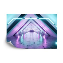 Fototapete 3D Tunnel - Neon