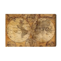 Leinwandbild Alte Weltkarte Aus Dem 1