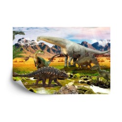 Fototapete Realistische Dinosaurier Am Fluss