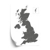 Poster Verwaltungsgliederung Großbritanniens Auf Der Karte