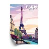 Poster Pariser Eiffelturm An Der Seine