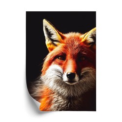 Poster Realistic Fox Portrait.