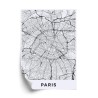 Poster Straßen Von Paris Aus Der Vogelperspektive - Plan