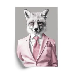 Poster Fuchs Trägt Einen Anzug