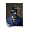 Poster Ein Vogel Im Blauen Anzug
