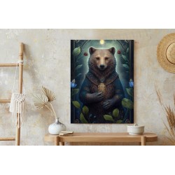 Poster Fantasy-Grafik Mit Einem Bären