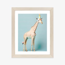 Poster Giraffe Mit Geburtstagshut