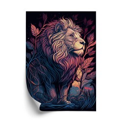 Poster Majestätischer Löwe In Illustration