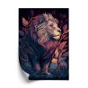Poster Majestätischer Löwe In Illustration