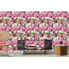 Tapete Für Wohnzimmer  Flamingos  Rosen  Blumen  Blätter